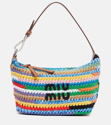 Schultertasche aus Häkelstrick | Miu Miu