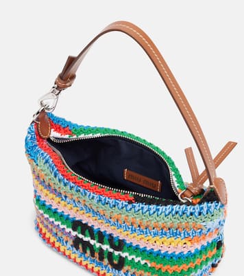 Schultertasche aus Häkelstrick | Miu Miu