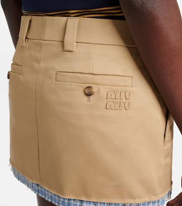 Minigonna in cotone | Miu Miu