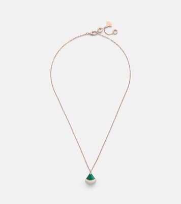 Collier Divas' Dream en or rose 18 ct, diamants et malachite | Bvlgari