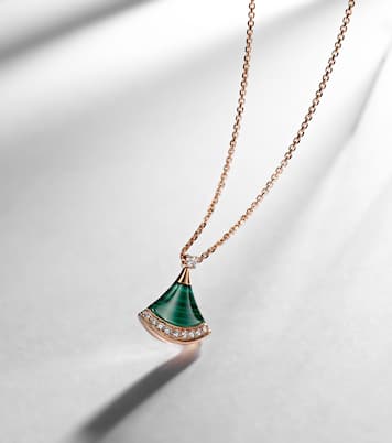Collier Divas' Dream en or rose 18 ct, diamants et malachite | Bvlgari