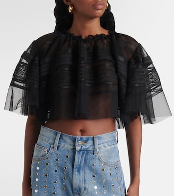 Top cropped in mesh   | Xu Zhi