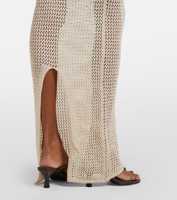 Copricostume Hilsa in maglia traforata in lamé | Bananhot
