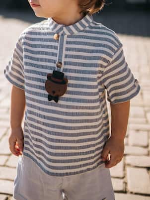 Chemise Ozion rayée en coton mélangé | Donsje