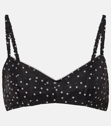 Polka-dot silk bralette  | SIR