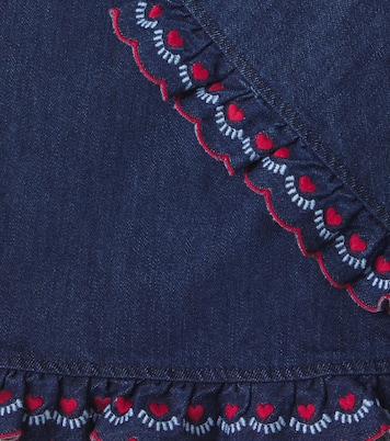 Tessa embroidered cotton denim dress | Bebe Organic