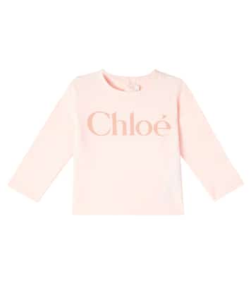 婴幼儿 — logo棉质针织T恤 | Chloé Kids