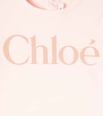 婴幼儿 — logo棉质针织T恤 | Chloé Kids