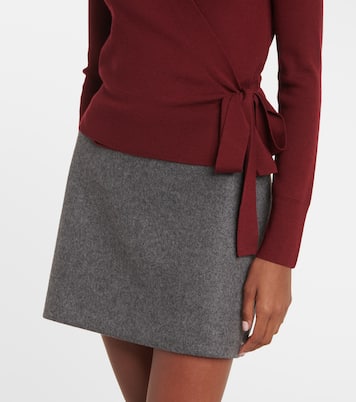 Virgin wool wrap cardigan | Jardin des Orangers
