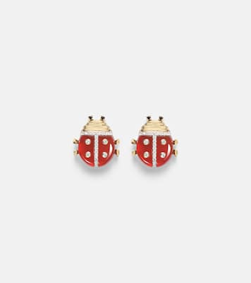 Coccinelle 9kt gold earrings with gemstones | Yvonne Léon