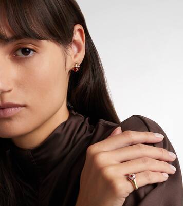 Coccinelle 9kt gold earrings with gemstones | Yvonne Léon