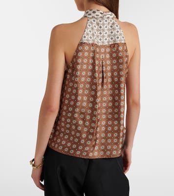 Graphic Dreams 타이넥 실크 트윌 탑 | Dorothee Schumacher