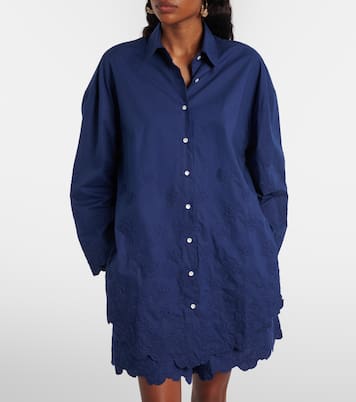 Floral cotton poplin shirt dress | Juliet Dunn