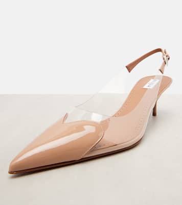 Le Cœur 55 patent leather slingback pumps | Alaïa
