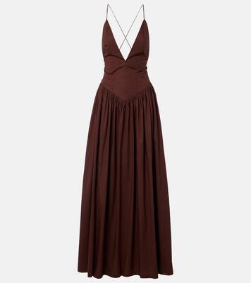 Open-back cotton maxi dress | Adriana Degreas