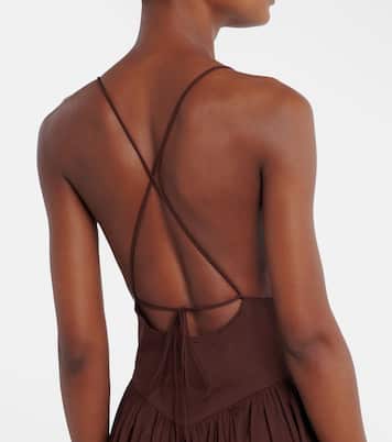 Open-back cotton maxi dress | Adriana Degreas