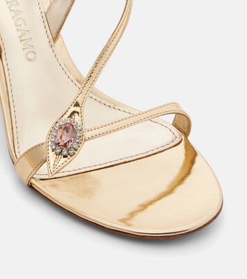 Sandalias Sibilla 70 de piel metalizada | Ferragamo