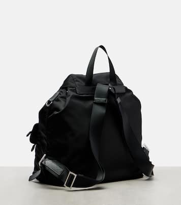 Re-Nylon Medium leather-trimmed backpack | Prada
