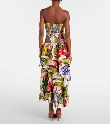 Floral ruffled cotton midi dress | Farm Rio
