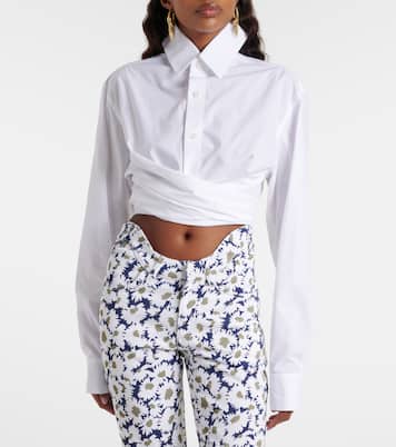 Cropped cotton poplin shirt | Jean Paul Gaultier