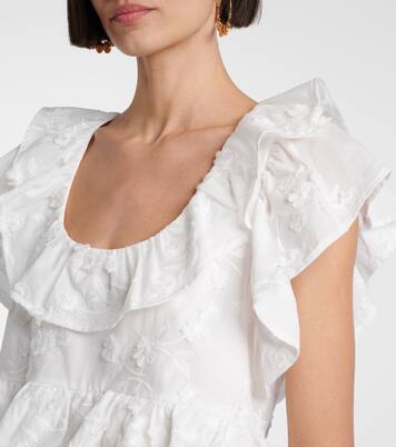 Slees embroidered ruffled cotton top | Dorothee Schumacher