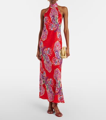 Maura printed halterneck maxi dress | Rixo