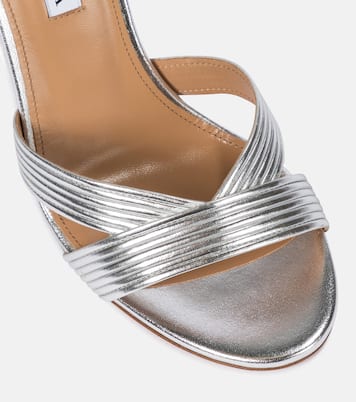 Ari 105 metallic leather sandals | Aquazzura