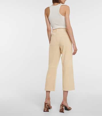 Le Tomboy high-rise suede pants | Frame