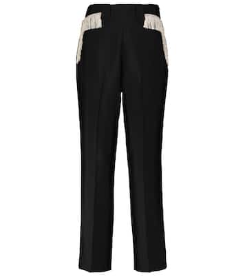 Fringe-trimmed wide-leg pants | Rodarte