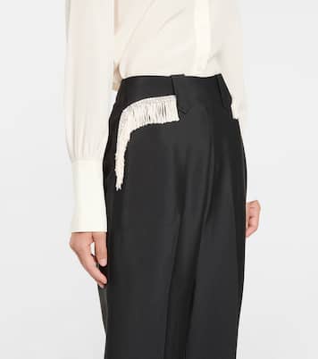 Fringe-trimmed wide-leg pants | Rodarte