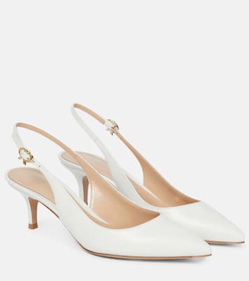 Slingback-Pumps Ribbon Sling 55 aus Leder | Gianvito Rossi