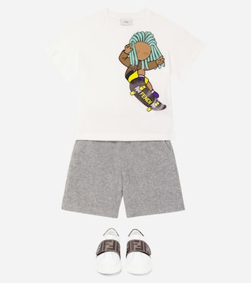 Bedrucktes T-Shirt aus Baumwoll-Jersey | Fendi Kids