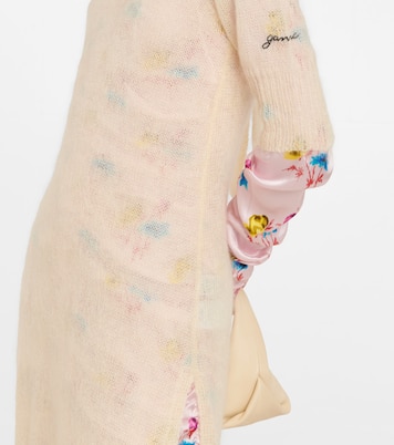 Mohair and wool-blend midi dress | Ganni
