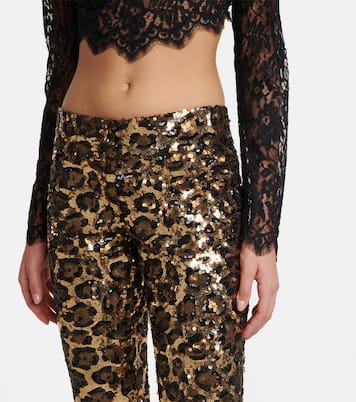 Pantalones de tiro bajo adornados | Dolce&Gabbana