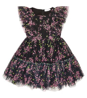 Bedrucktes Kleid aus Tüll | Monnalisa