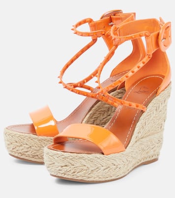 Sandali Choca Zeppa Spikes 120 in vernice | Christian Louboutin