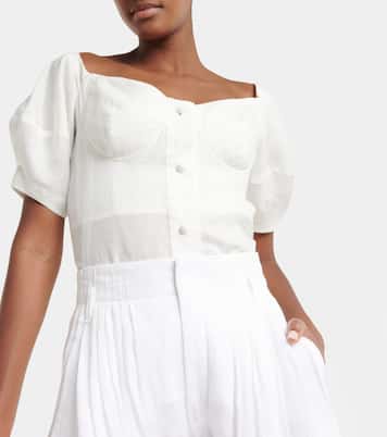 Off-Shoulder-Top aus Leinen | Chloé