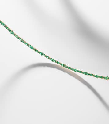 Rivulet 18kt gold necklace with emeralds | Ileana Makri