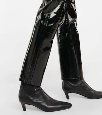 90s Pinch Waist leather-blend pants | Agolde