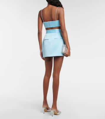 Carva satin crêpe crop top | Alex Perry