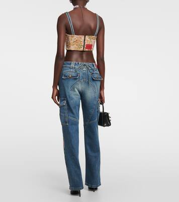 Sequin-embellished flared jeans | Alessandra Rich