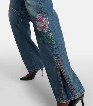 Sequin-embellished flared jeans | Alessandra Rich