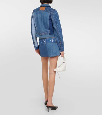 Chaqueta Moonogram en denim patchwork | Marine Serre