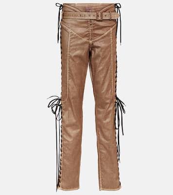 x KNWLS – Pantalon corset à taille basse en jean | Jean Paul Gaultier