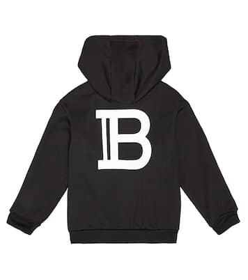 Cárdigan de mezcla de algodón con logo | Balmain Kids