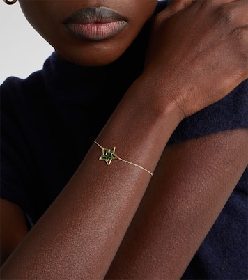 Armband Estrella aus 9kt Gelbgold mit Emaille und Saphir | Aliita