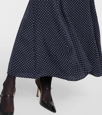Vestido midi de seda con lunares | Alessandra Rich
