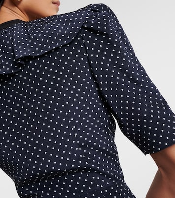 Vestido midi de seda con lunares | Alessandra Rich