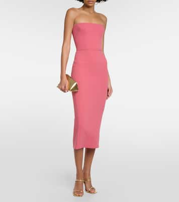 Strapless midi dress | Alex Perry