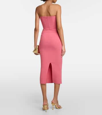 Strapless midi dress | Alex Perry